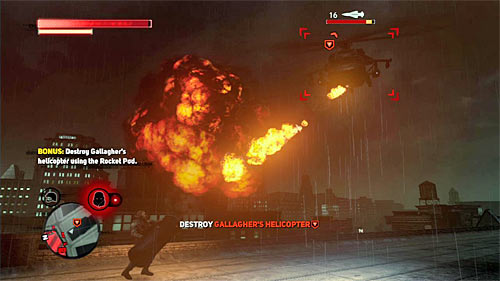 It is beast to use newly obtained missile launcher to destroy helicopter, and this is also a bonus mission objective - [Main mission 16] The White Light | Main missions - Main missions - Prototype 2 Game Guide
