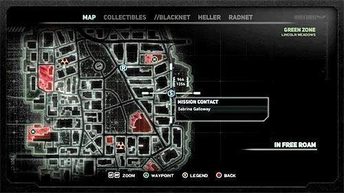 In order to start this mission, you have to get to location [966, 1356], specifically to the shiny circle on the ground - [Main mission 17] A Nest of Vipers | Main missions - Main missions - Prototype 2 Game Guide