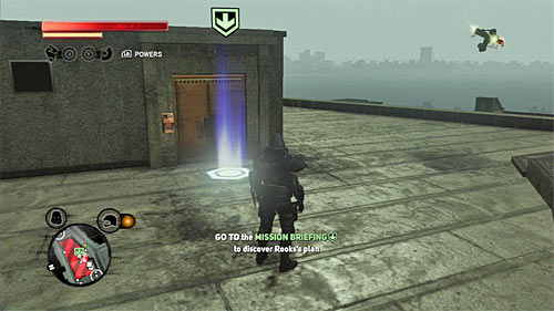 Your current target is location [926, 1270] and it is shiny circle on the building where you can find a helicopter landing pad - [Main mission 18] Taking the Castle | Main missions - Main missions - Prototype 2 Game Guide