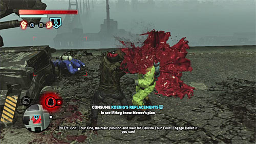 After killing soldiers, start consuming scientists and in this case you have to give up your disguise, because these persons are watching each other - [Main mission 18] Taking the Castle | Main missions - Main missions - Prototype 2 Game Guide