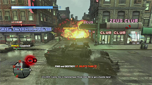 After that action move towards other vehicles in the area and when you see one of them, start shooting it (LB and RB buttons) - [Main mission 18] Taking the Castle | Main missions - Main missions - Prototype 2 Game Guide