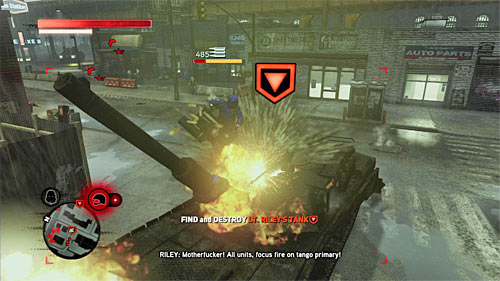 Depending on your preferences, you can keep moving inside the tank or use other Hellers abilities - [Main mission 18] Taking the Castle | Main missions - Main missions - Prototype 2 Game Guide