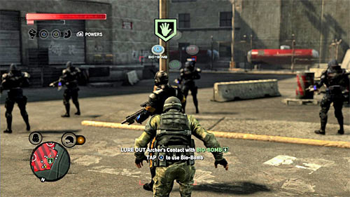 Make sure that youre masked as a scientist or a soldier and glide towards the base visible in the distance - [Main mission 19] A Maze of Blood | Main missions - Main missions - Prototype 2 Game Guide