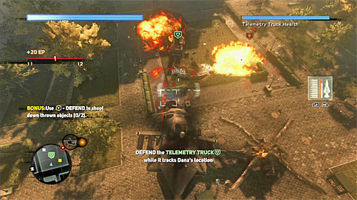 During the fight focus mainly on attacking these mutants, which are dangerously close to the defended truck, because it has its own energy bar (the right upper screen corner) and if you wont care about it, youll fail the mission, because it will get destroyed - [Main mission 23] Predator and Prey | Main missions - Main missions - Prototype 2 Game Guide