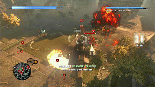 In further part of the battle, several hydras will appear on the battlefield, and I recommend weakening them between attacking more mobile monsters, which get close to the truck - [Main mission 23] Predator and Prey | Main missions - Main missions - Prototype 2 Game Guide