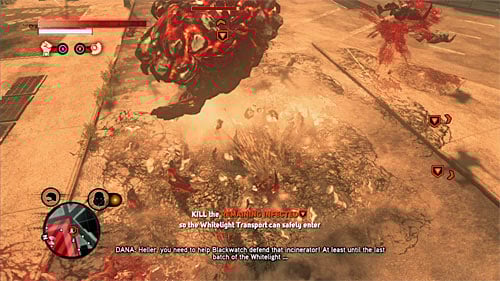 If possible, use mainly the area attacks, as Devastator or charged air attack with hammerfists - [Main mission 24] Burned from Memory | Main missions - Main missions - Prototype 2 Game Guide