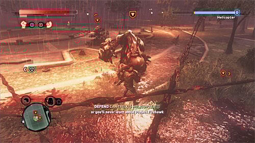 Later on the fight will be joined by at least one juggernaut and then you should focus on that beast every time it tries to damage the helicopter - [Main mission 25] Last Resort | Main missions - Main missions - Prototype 2 Game Guide