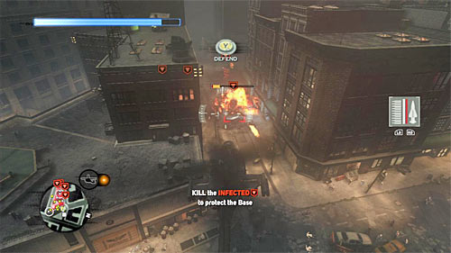 You have to eliminate four hydras stationing around the base - [Main mission 26] Fly in the Ointment | Main missions - Main missions - Prototype 2 Game Guide