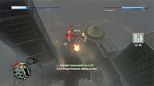 The main battle will take place near the road heading to the military base (screen above) - [Main mission 26] Fly in the Ointment | Main missions - Main missions - Prototype 2 Game Guide