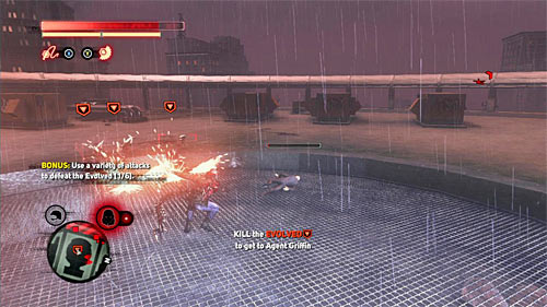 With this task is connected quite complex bonus objective, since you will have to kill evolved enemies in at least 6 different ways - [Main mission 27] Divine Intervention | Main missions - Main missions - Prototype 2 Game Guide