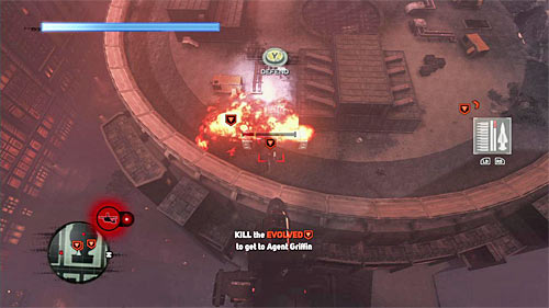 Other interesting ways to fulfill objective requirements are special attacks, successful counterattacks (X, Y or B buttons) or using the helicopter flying over the battlefield (you can steal the helicopters weapon or the machine itself) - [Main mission 27] Divine Intervention | Main missions - Main missions - Prototype 2 Game Guide