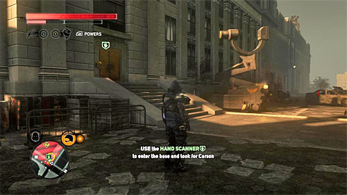 Head to location [414, 279] and same as with previous objective, do not forget to mask yourself as a scientist or a soldier before approaching the military base - [Main mission 29] Lost in the System | Main missions - Main missions - Prototype 2 Game Guide