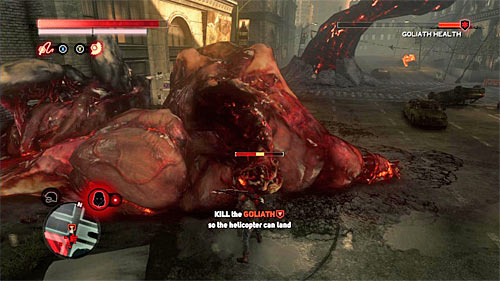 The last phase of the fight with the goliath is connected with attacking his reversed head - [Main mission 29] Lost in the System | Main missions - Main missions - Prototype 2 Game Guide