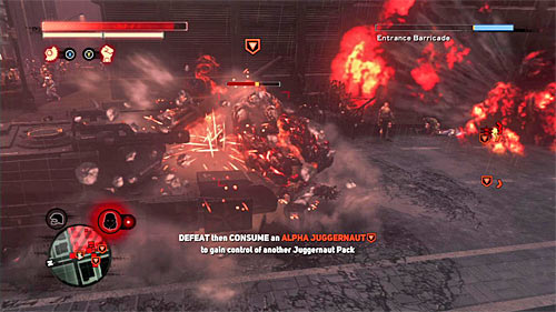 It is very likely that your juggernauts will die despite your efforts, before they can destroy the barricade - [Main mission 30] A Labor of Love | Main missions - Main missions - Prototype 2 Game Guide