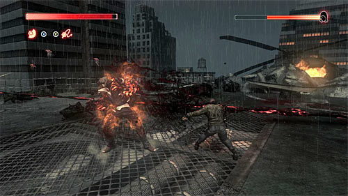Same as with previous parts of the battle, you can also use other powers - [Main mission 31] Murder Your Maker | Main missions - Main missions - Prototype 2 Game Guide