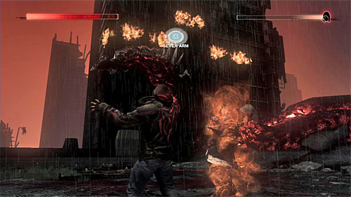 Prepare to repeat those actions, so block bosss attack (RB button) and pull out Mercers second limb (rhythmically press X) - [Main mission 31] Murder Your Maker | Main missions - Main missions - Prototype 2 Game Guide