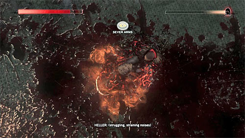 The last sequence is slightly different, because in addition to hold RB button (screen 1), you have to rhythmically press Y button (screen 2) - [Main mission 31] Murder Your Maker | Main missions - Main missions - Prototype 2 Game Guide