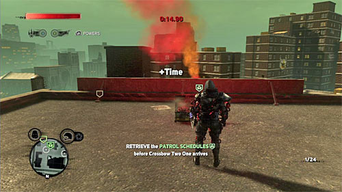 Now you have to participate in a kind of race, before your task now is to reach patrol schedules in a given time limit (you can see the counter on the screen) - [Blacknet mission 3] Operation: Clean Sweep | Blacknet missions - Blacknet missions - Prototype 2 Game Guide