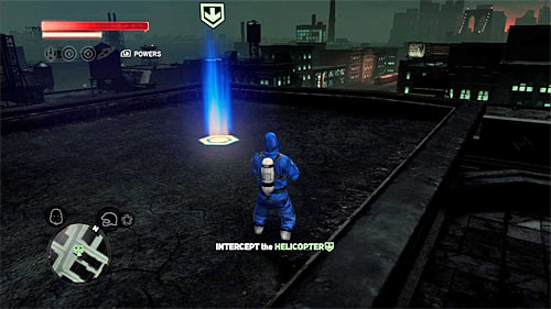 Fortunately you do not have to race with the helicopter, because your only task now is to get to the shiny circle in location [756, 1404] - [Blacknet mission 5] Operation: Keyhole | Blacknet missions - Blacknet missions - Prototype 2 Game Guide