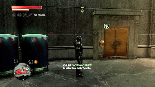 Go to the hand scanner in location [918, 1267] and interact with it to get inside the main base building - [Blacknet mission 5] Operation: Keyhole | Blacknet missions - Blacknet missions - Prototype 2 Game Guide