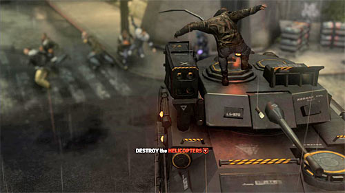 Tearing off the missile launchers is not the only method to complete this mission, because you can also use blades and tendrils for example, tear off TOW launchers from APCs (screen above) or just take away launchers from Blackwatch soldiers - [Blacknet mission 6] Operation: Jack-Of-All-Trades | Blacknet missions - Blacknet missions - Prototype 2 Game Guide