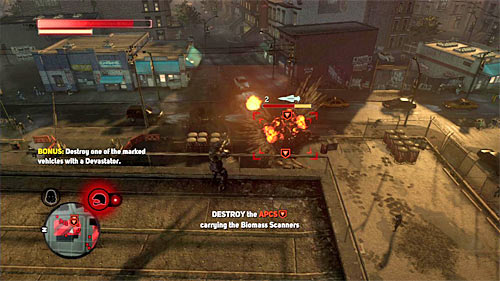 The most effective method of eliminating APCs is to use different types of launchers - [Blacknet mission 7] Operation: Red Glacier | Blacknet missions - Blacknet missions - Prototype 2 Game Guide