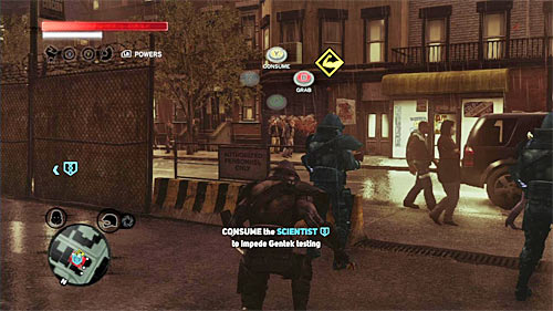 In order to find the third, last scientist, you have to go to location [707, 1372] - [Blacknet mission 8] Operation: Vivid Future | Blacknet missions - Blacknet missions - Prototype 2 Game Guide