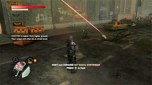 Act the same as with previous hunt, so get to the rooftop of one of the highest building in the area, to locate the sergeant - [Blacknet mission 9] Operation: Spotted Cat - p. 1 | Blacknet missions - Blacknet missions - Prototype 2 Game Guide