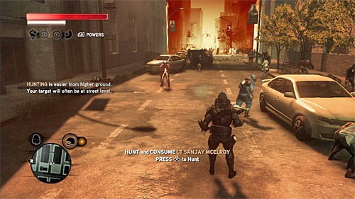 Act the same as with previous two hunts, so get to the rooftop of one of the highest building in the area, to locate the lieutenant - [Blacknet mission 9] Operation: Spotted Cat - p. 2 | Blacknet missions - Blacknet missions - Prototype 2 Game Guide