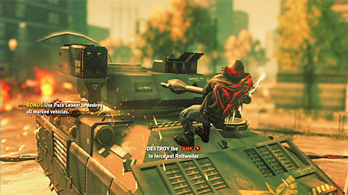 The fourth, last group of enemies consists of soldiers, tank and two APCs - [Blacknet mission 9] Operation: Spotted Cat - p. 2 | Blacknet missions - Blacknet missions - Prototype 2 Game Guide