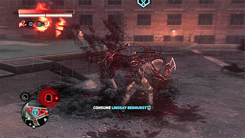 Keep attacking Lindsay until his energy bar is almost empty - [Blacknet mission 10] Operation: Long Horizon | Blacknet missions - Blacknet missions - Prototype 2 Game Guide