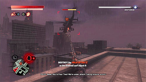 When you sufficiently approach the helicopter, you have to decide how you want to destroy it - [Blacknet mission 10] Operation: Long Horizon | Blacknet missions - Blacknet missions - Prototype 2 Game Guide