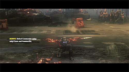 Before you do anything, read new bonus objective which can be completed if you defeat Collins using only Claws and Hammerfist - [Blacknet mission 11] Operation: Stun Circuit | Blacknet missions - Blacknet missions - Prototype 2 Game Guide