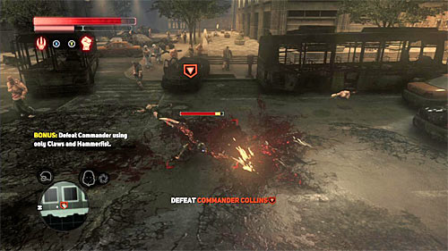 It is best to use Claws to perform quick attacks and they are perfect choice on a short range combined with often dodging commanders blows - [Blacknet mission 11] Operation: Stun Circuit | Blacknet missions - Blacknet missions - Prototype 2 Game Guide