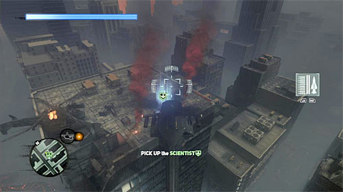 The only thing left it to fly to the landing pad on the buildings rooftop in location [576, 303] - [Blacknet mission 12] Operation: Clockwork - p. 1 | Blacknet missions - Blacknet missions - Prototype 2 Game Guide