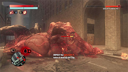 The last part of goliaths body is his reversed head (screen above) - [Blacknet mission 12] Operation: Clockwork - p. 2 | Blacknet missions - Blacknet missions - Prototype 2 Game Guide