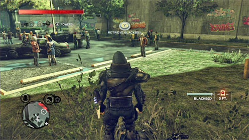 You can find the body on the ground, near the parking lot - Yellow Zone - p. 1 | Secrets - Secrets - Prototype 2 Game Guide
