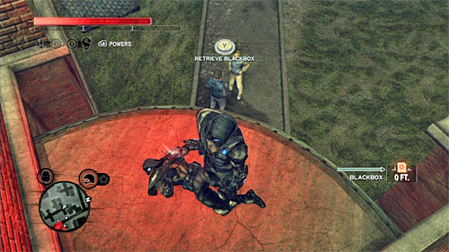 You can find the body on the small balcony over the buildings entrance - Yellow Zone - p. 1 | Secrets - Secrets - Prototype 2 Game Guide