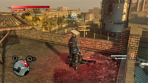 You can find the body on the buildings rooftop, next to the billboard - Green Zone - p. 1 | Secrets - Secrets - Prototype 2 Game Guide