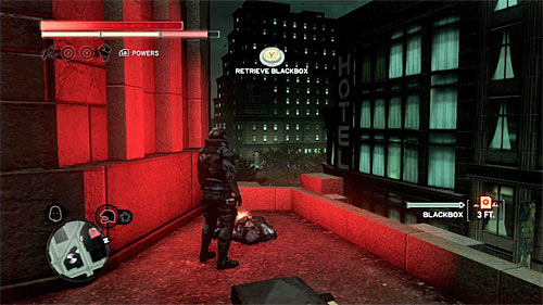 You can find the body on one of the buildings balconies - Green Zone - p. 1 | Secrets - Secrets - Prototype 2 Game Guide