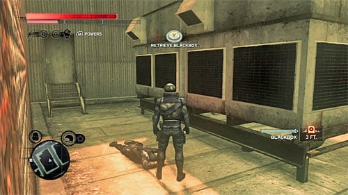 You can find the body on the rooftop and it is hidden behind working air conditioners - Red Zone - p. 1 | Secrets - Secrets - Prototype 2 Game Guide