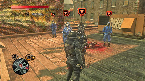 You can find the squad on one of the lower parts of the buildings rooftop - Red Zone - p. 2 | Secrets - Secrets - Prototype 2 Game Guide