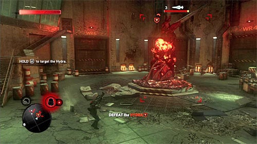 Every time you pick the launcher, start targeting (left trigger) and shoot all rockets - [Main mission 6] Project Long Shadow | Main missions - Main missions - Prototype 2 Game Guide