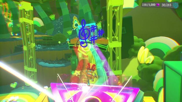 In this area, you will move on top of the light dispersed from the prism - Psychonauts 2: PSI Kings Sensorium - walkthrough - Walkthrough - Psychonauts 2 Guide