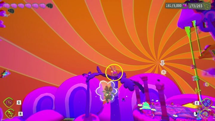 As you move along the thoughts, you still have to watch the enemies and take them out, because if they see you first, they will start shooting, which might knock you down into the abyss - Psychonauts 2: PSI Kings Sensorium - walkthrough - Walkthrough - Psychonauts 2 Guide