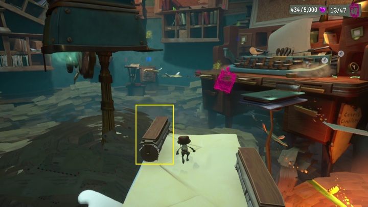 Sometimes you'll encounter traps on the envelopes - Psychonauts 2: Crullers Correspondence - walkthrough - Walkthrough - Psychonauts 2 Guide