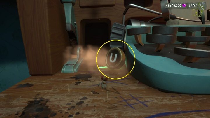The U Key rests on the left side of the typewriter - Psychonauts 2: Crullers Correspondence - walkthrough - Walkthrough - Psychonauts 2 Guide