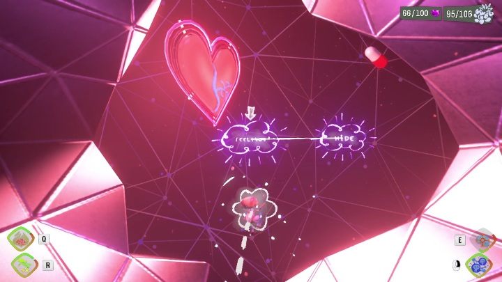 To get out of this stage, you need to get to the "SHARE" thought and connect it with "FEELINGS" - Psychonauts 2: Hollis Hot Streak walkthrough - Walkthrough - Psychonauts 2 Guide