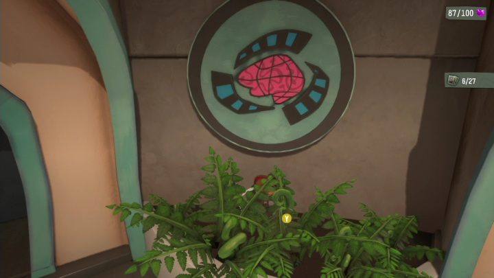 You'll find this card in a pot, between two doors that open automatically - Psychonauts 2: PSI Challenge Card, The Motherlobe - where to find? - The Motherlobe - Psychonauts 2 game guide