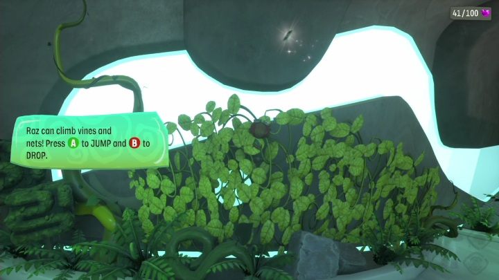 To get to this card, you need to make a double jump - Psychonauts 2: PSI Challenge Card, The Motherlobe - where to find? - The Motherlobe - Psychonauts 2 game guide